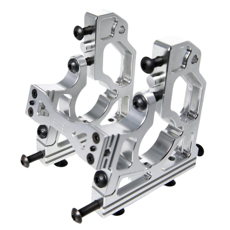 GTBRacing CNC الألومنيوم الأمامي الخلفي المركز التفاضلي جبل Diff علبة التروس دعامة لسيارة 1:5 RC 1/5 LOSI DBXL/DBXL-E V1.0 MTXL ترقية الجزء (فضي) - Image 3